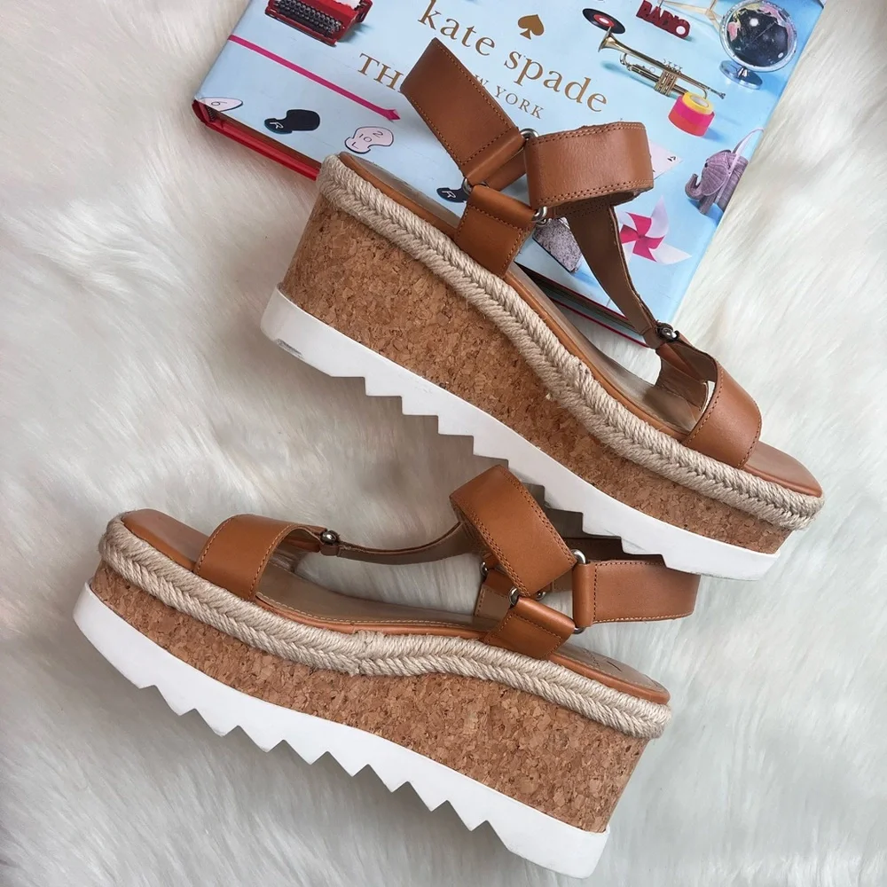 Marc Fisher Women's Tan Platform Sandals Size 7 1/2